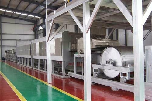 產品用途：鋼帶爐焙燒工業粉體，規格：28-1.5米電加熱
